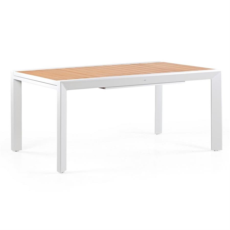 Tavolo allungabile in alluminio e legno 160/260x100x075- Olbia