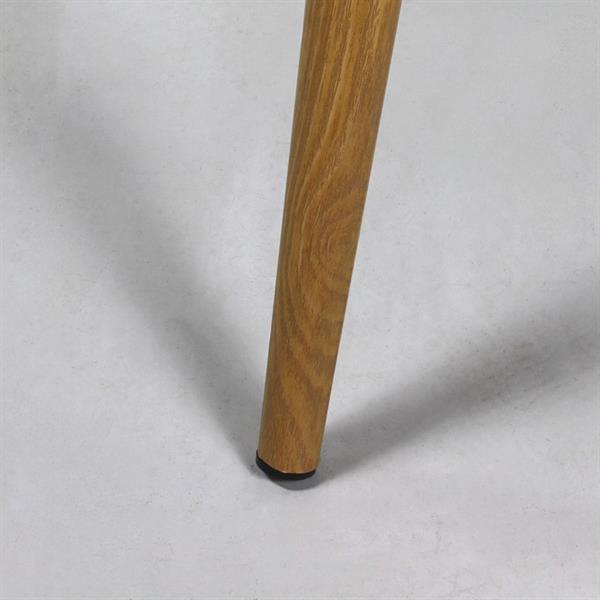 Tavolo vetro tondo con gambe in legno 140 cm