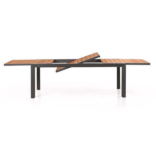 Tavolo da esterno 200/300x100x075 in alluminio grigio- Olbia