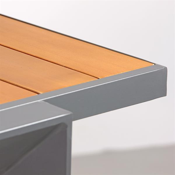 Tavolo da esterno 200/300x100x075 in alluminio grigio- Olbia