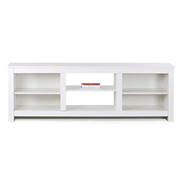 Mobile TV design bianco 180X42X60 cm con 6 ripiani