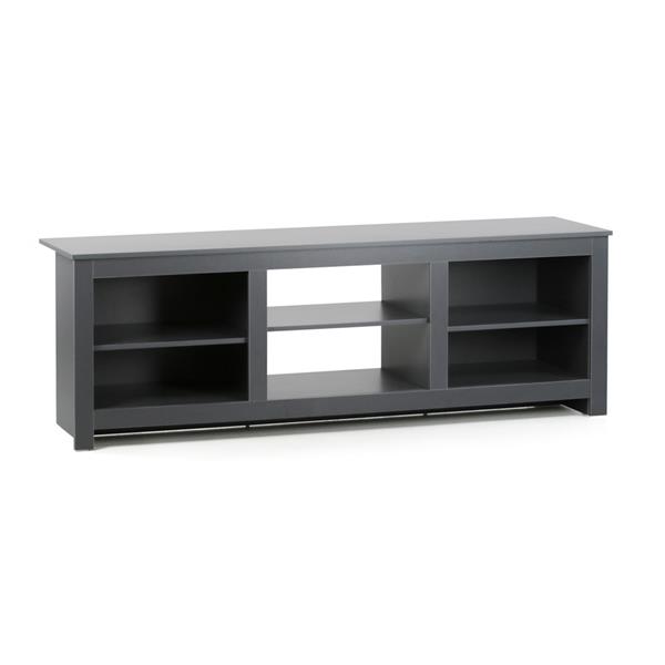 Mobile TV moderno grigio scuro con 6 vani, 180x42x60 cm