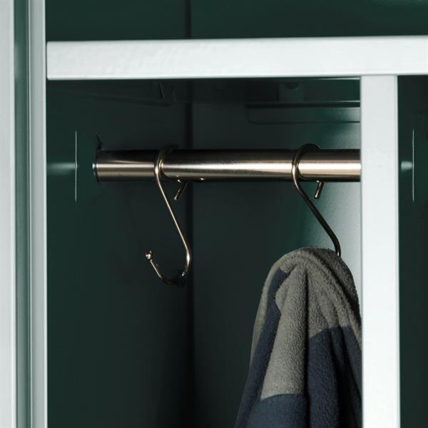 Armadietto metallo 180X38X45 con separatore centrale verde