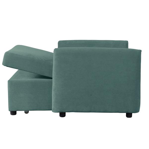 Pouf letto in tessuto 95x107x87cm - Oulida