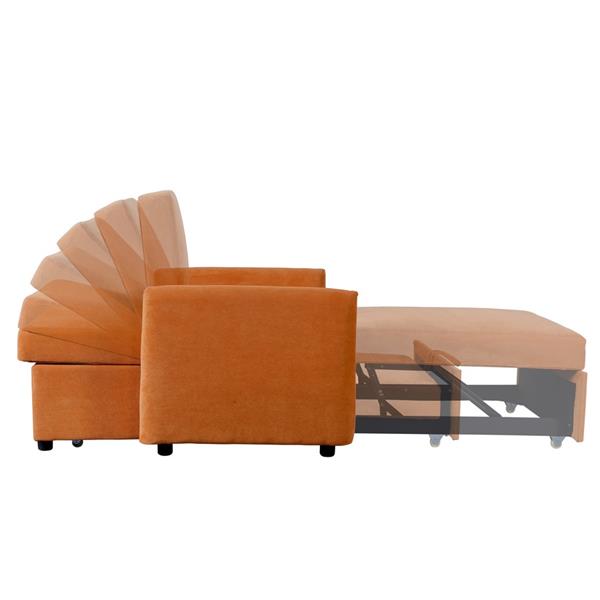 Poltrona letto arancio 95x107x87cm - Oulida