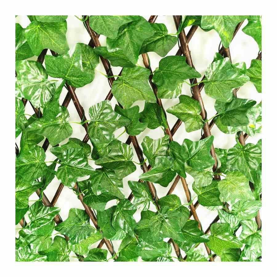 Siepe artificiale di traliccio di salice foglie di edera 120X30 cm