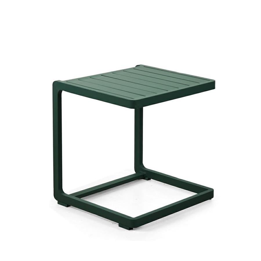 Tavolino da giardino per lettino prendisole in alluminio verde - Chiara