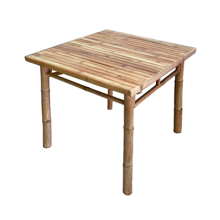 Tavolino da giardino in legno di bamboo 70x70cm