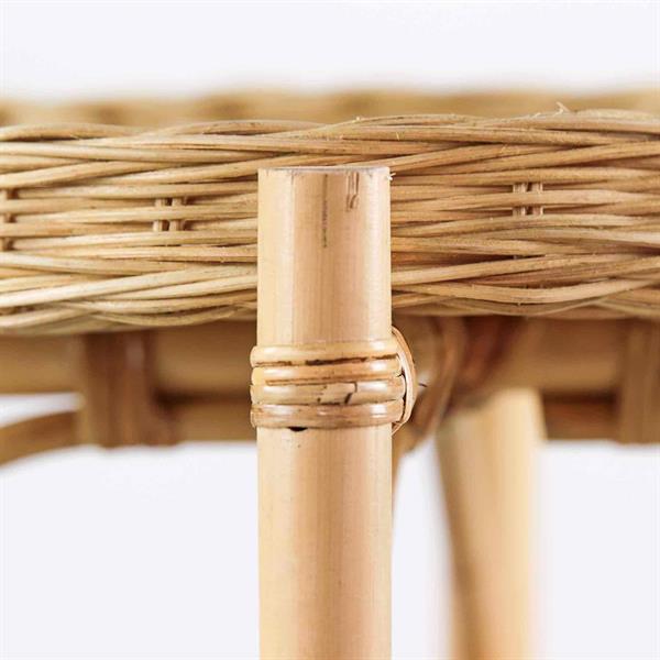 Tavolino alto in rattan naturale con porta oggetti - Miles