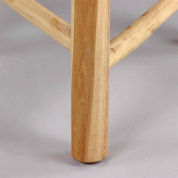 Sgabello basso barstool in legno di teak naturale - Shein