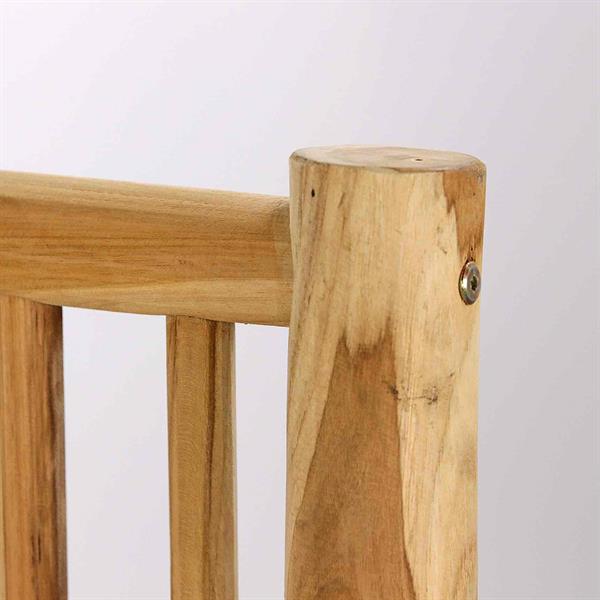 Divano da giardino 3 posti in teak con cuscini ecru - Shein