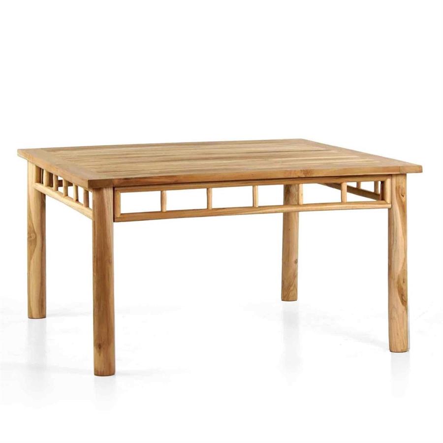 Tavolo da pranzo quadrato in legno di teak 140x140 cm - Shein