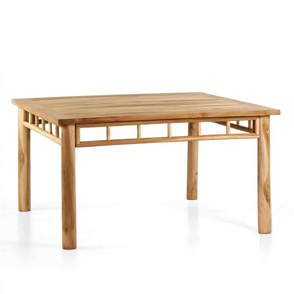 Tavolo da pranzo quadrato in legno di teak 140x140 cm - Shein