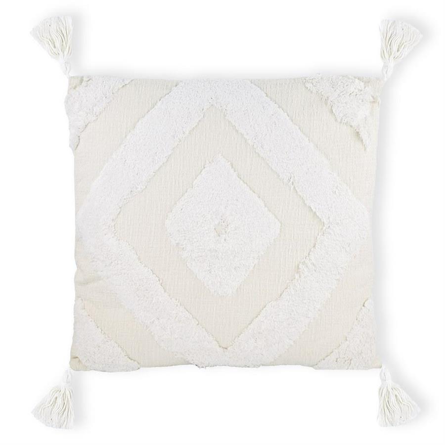 Cuscino con figure geometriche 4 nappe bianco 45x45 - Prism