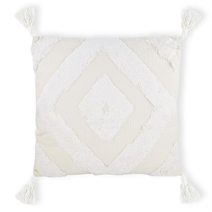 Cuscino con figure geometriche 4 nappe bianco 45x45 - Prism