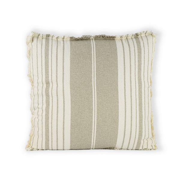 Cuscino moderno ecrù con linee beige - Line