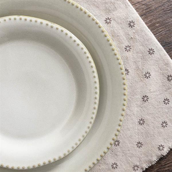 Servizio di piatti da 18 pezzi in ceramica beige - Rita