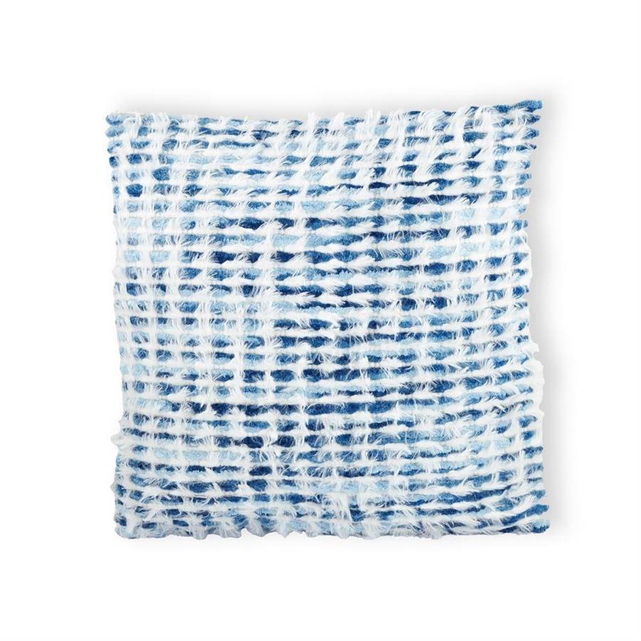 Cuscino trapuntato in tessuto blu 45x45 - Aura