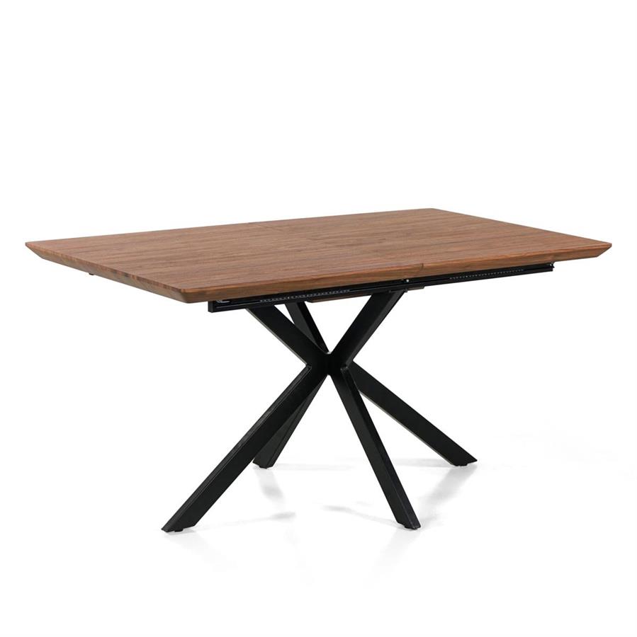 Tavolo da pranzo estendibile 150-190 cm con top effetto noce - Gabry