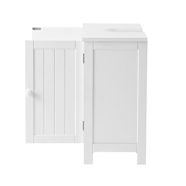 Mobiletto bagno sottolavabo a 2 ante bianco 60x30x60 - Caroline