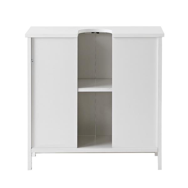 Mobiletto bagno sottolavabo a 2 ante bianco 60x30x60 - Caroline