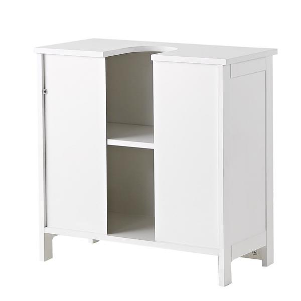 Mobiletto bagno sottolavabo a 2 ante bianco 60x30x60 - Caroline