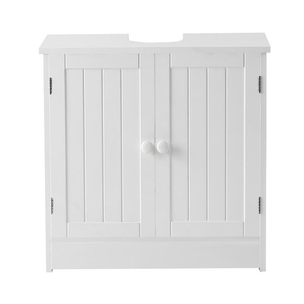 Mobiletto bagno sottolavabo a 2 ante bianco 60x30x60 - Caroline