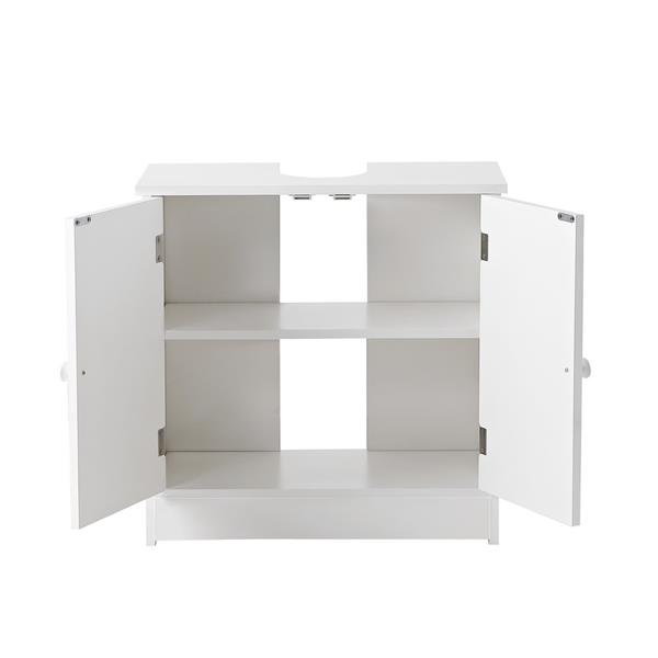 Mobiletto bagno sottolavabo a 2 ante bianco 60x30x60 - Caroline