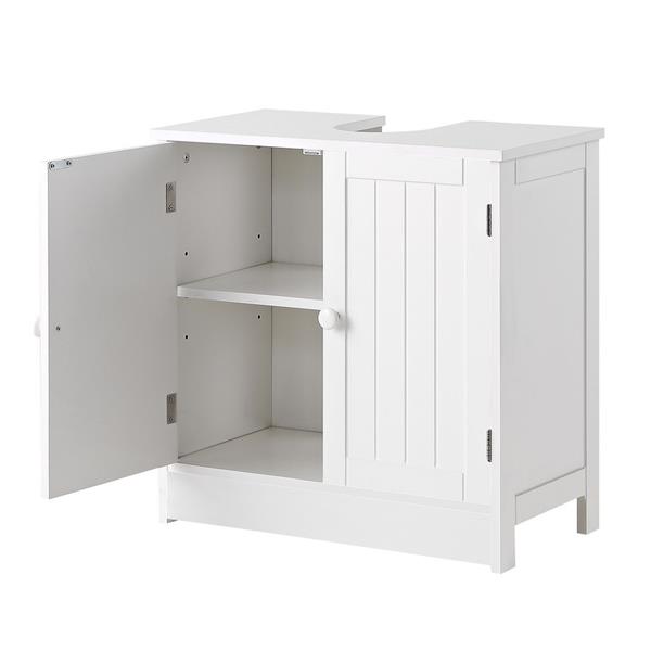 Mobiletto bagno sottolavabo a 2 ante bianco 60x30x60 - Caroline