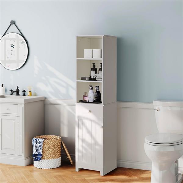 Mobile colonna per bagno 38x34x161 bianco - Aloe