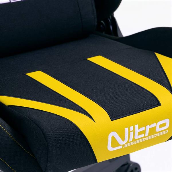 Sedia da gaming ufficio giallo nera in tessuto ed ecopelle - Flyco Pro