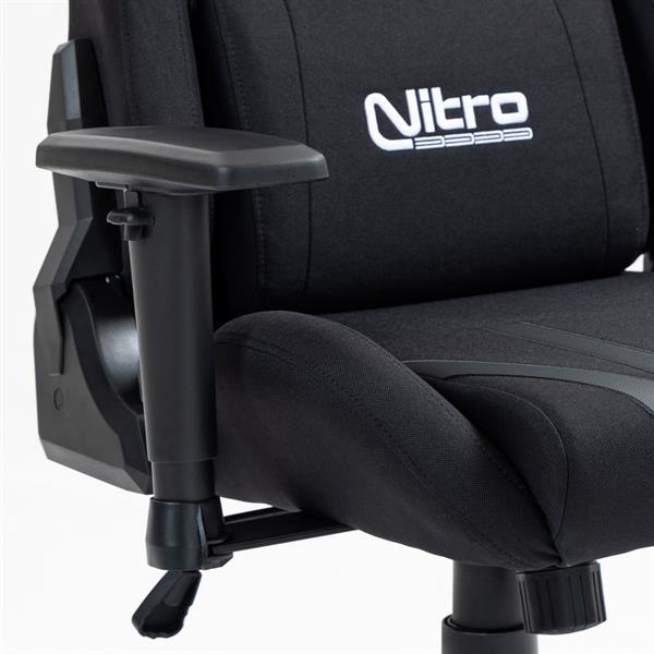 Sedia da gaming nera in tessuto ed ecopelle con omaggio - Flyco Pro