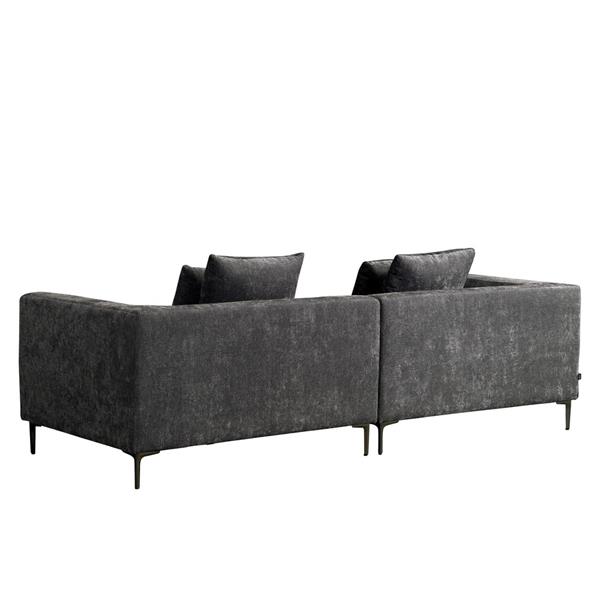 Divano design 3 posti grigio scuro 252x99x72 cm - Cloe