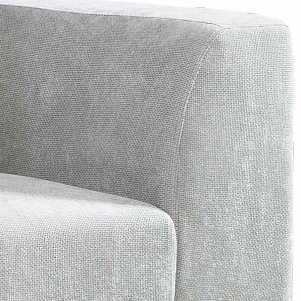 Divano elegante in tessuto grigio chiaro 252x99x72 cm - Cloe