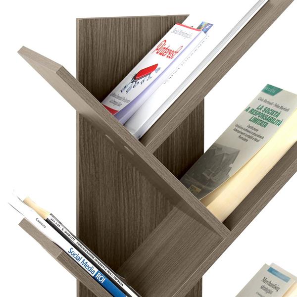 Libreria da salotto 50x25x141 cm rovere scuro - Tree