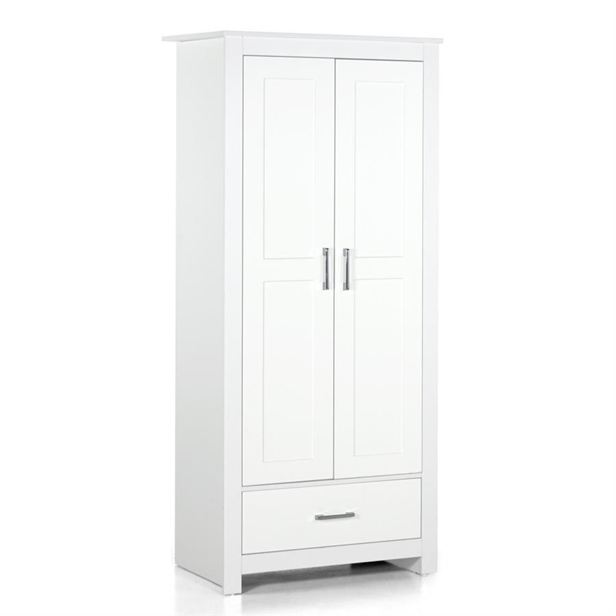 Armadio da cameretta 180x80x50 cm bianco opaco - Ginevra