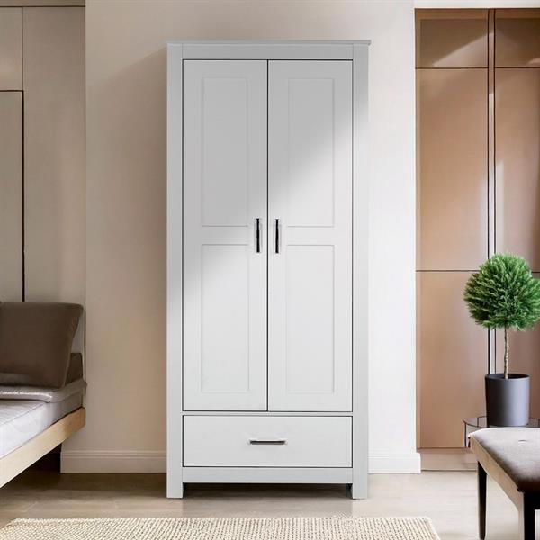 Armadio da cameretta 180x80x50 cm bianco opaco - Ginevra