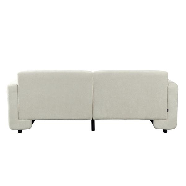 Divano moderno 2 posti in tessuto beige 196x90x72 cm - Paris