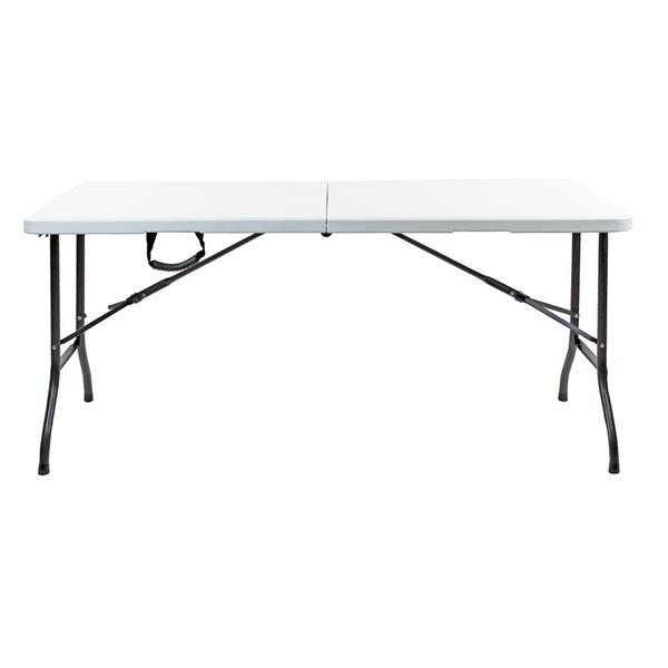 Tavolo richiudibile salvaspazio 152x70x74 cm bianco liscio